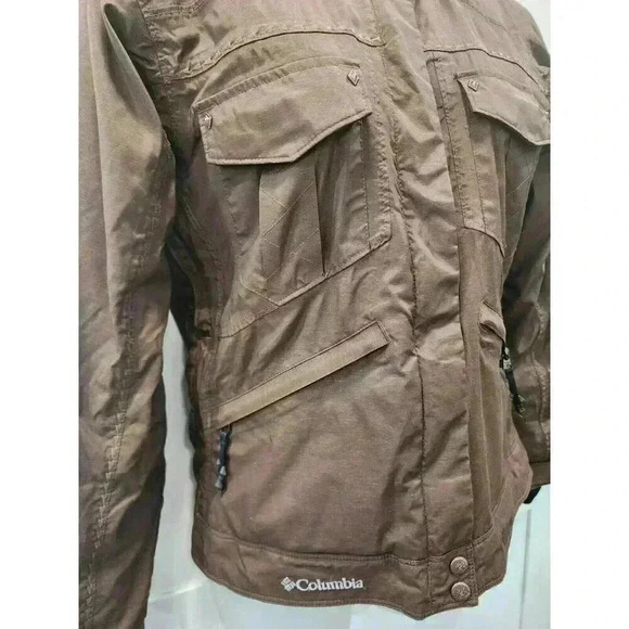 Columbia Titanium Jacket Womens S Brown Omni Tech Sherpa Lined Waterproof - Picture 2 of 11